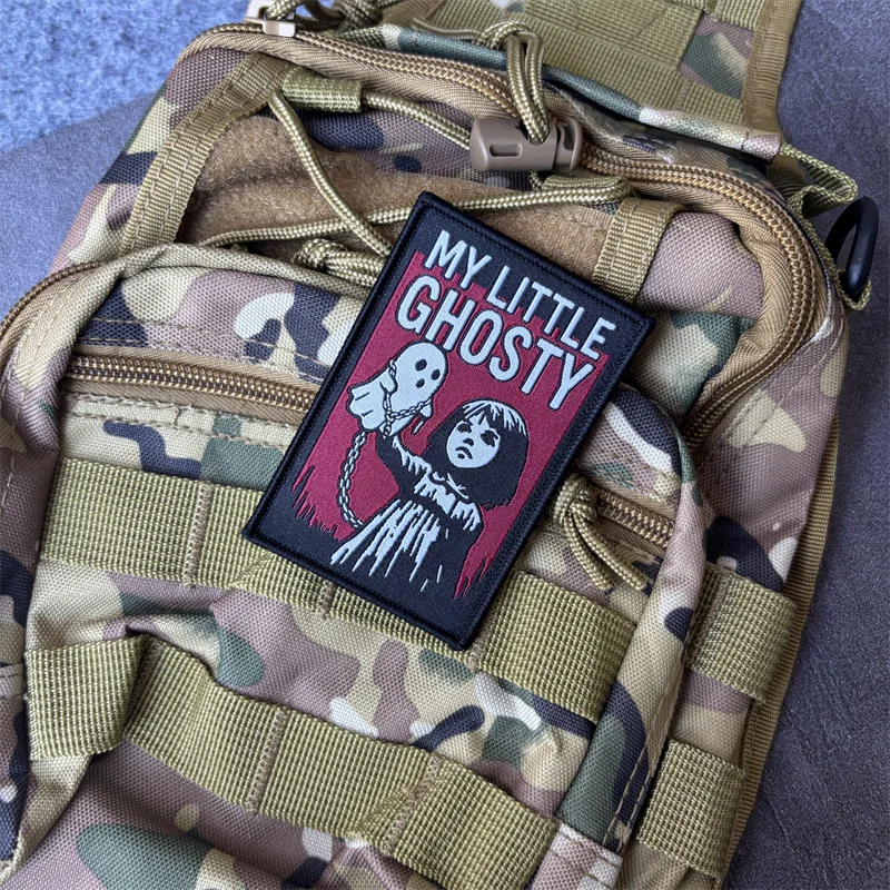 MY LITTLE GHOSTY Parche táctico moral con gancho y bucle para ropa - imagen 2