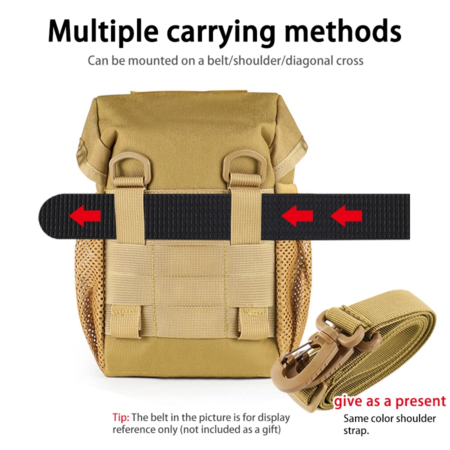 Bolsa táctica multicompartimentos para equipo outdoor con correa - imagen 2