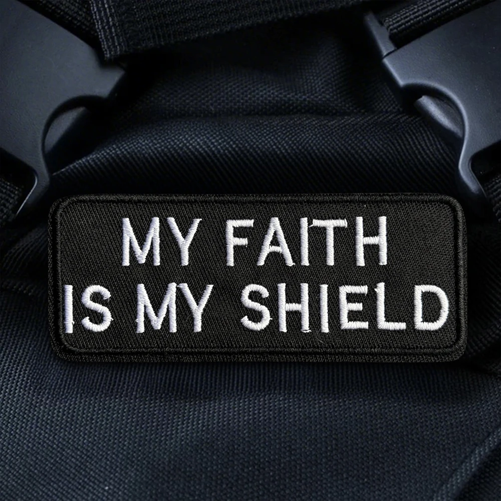 Parche táctico moral Mi Fe es mi Escudo, velcro Caballero Templario - imagen 4