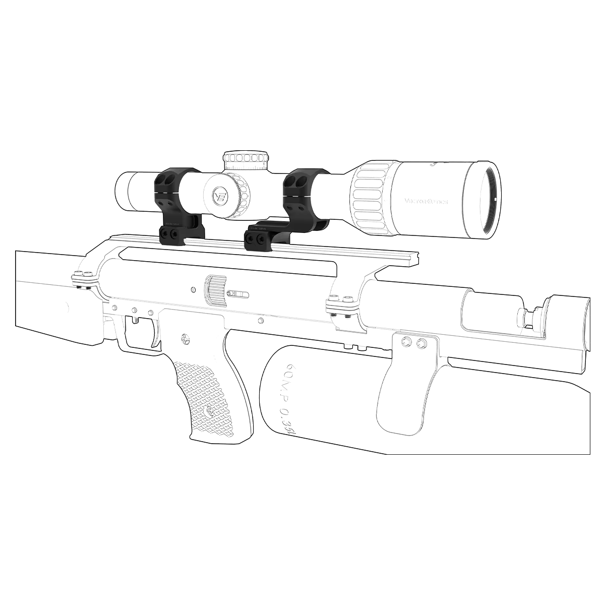 Vector Optics X-ACCU – Montura voladizo 30mm Weaver Picatinny - imagen 5