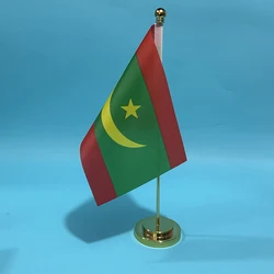 Bandera nacional de Mauritania en poliéster para escritorio decorativa