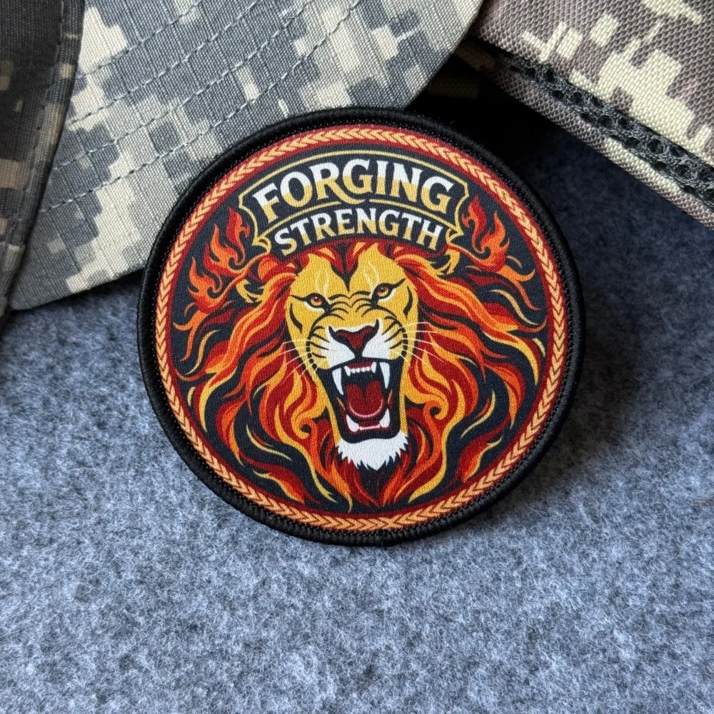 Parche táctico de león con gancho y bucle – militar fuerza moral - imagen 4