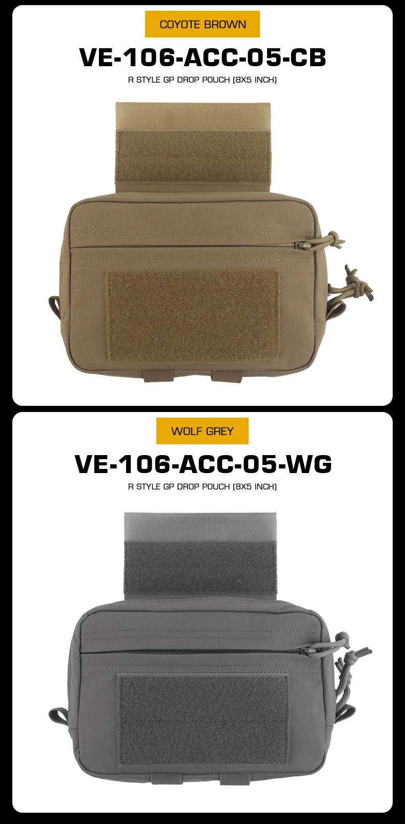 Bolsa táctica R-serie GP Drop Pouch detalle final