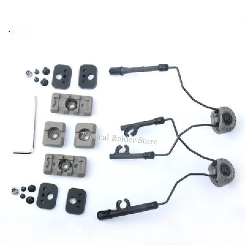 Auriculares tácticos C2 para casco con montaje rápido giratorio