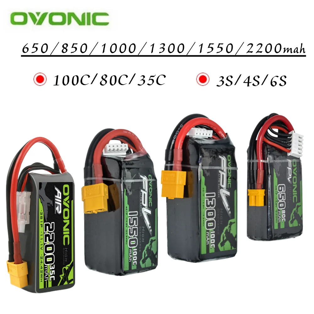 OVONIC Batería LiPo para dron RC multirotor FPV y quadcopter - imagen 5