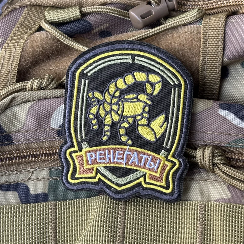 Parche bordado escorpión táctico militar moral con gancho para ropa - imagen 4