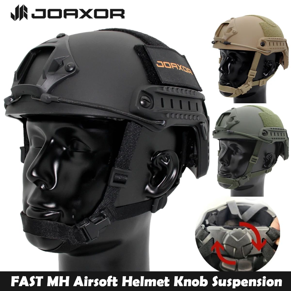 JOAXOR Airsoft Fast MH Casco táctico exterior con relleno de repuesto - imagen 2