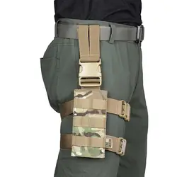 OneTigris funda táctica MOLLE para pistola muslo diestro