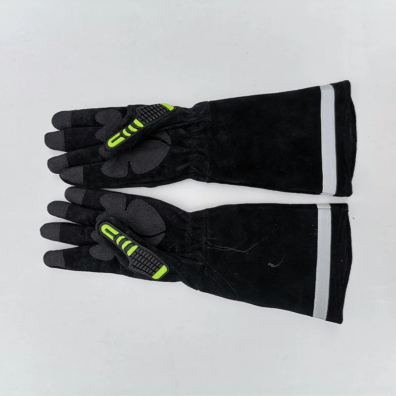 Guantes protección serpientes cuero vacuno resistente pinchazos - imagen 2