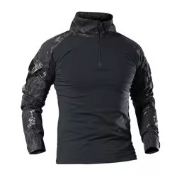 Camiseta táctica hombre manga corta camuflaje transpirable senderismo