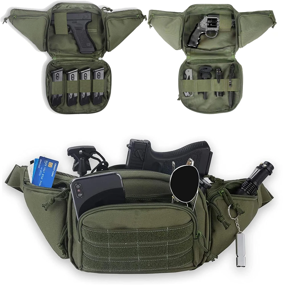 Funda pistola oculta riñonera táctica discreta con bolsa multiusos - imagen 3