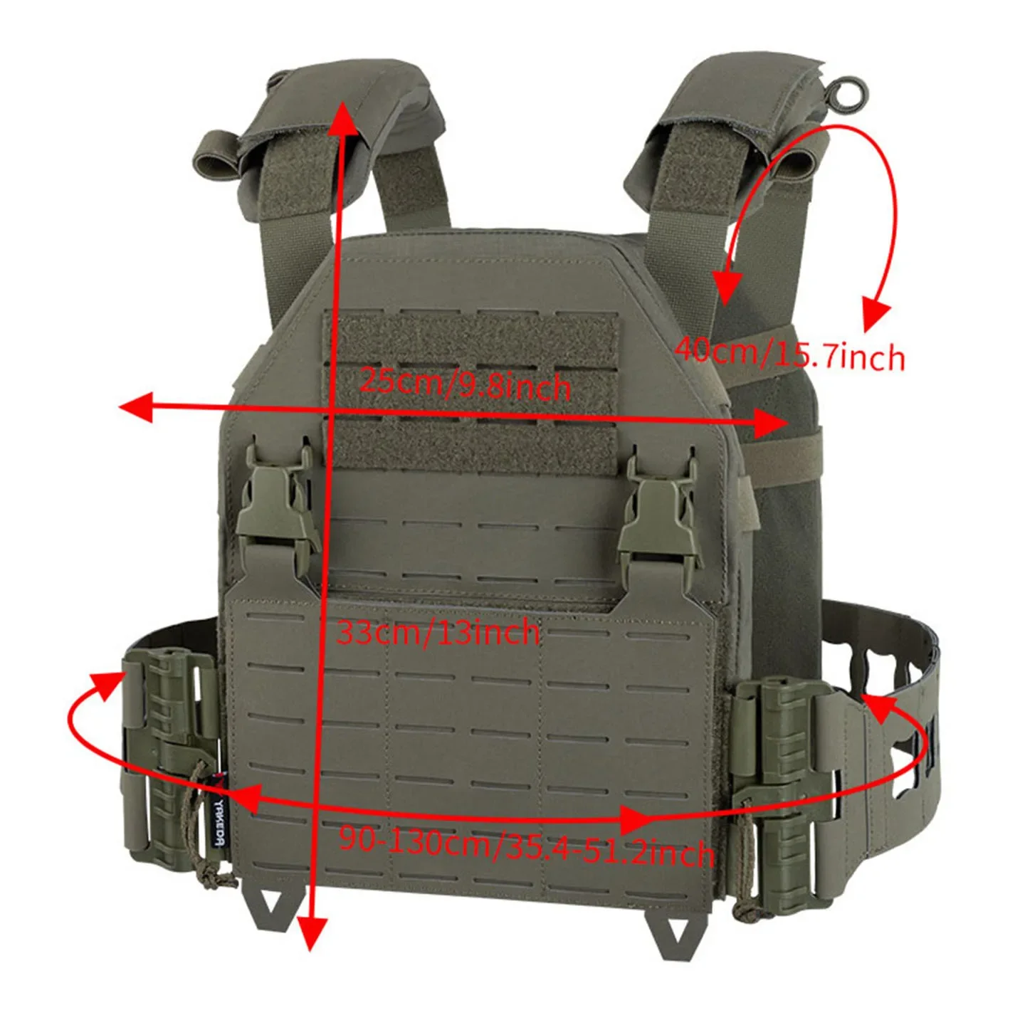 Chaleco táctico YAKEDA MOLLE de asalto con liberación rápida - imagen 2
