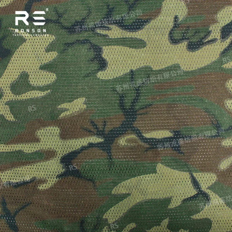 US ERDL Woodland tela camuflaje de malla doble cara, ligera - imagen 2