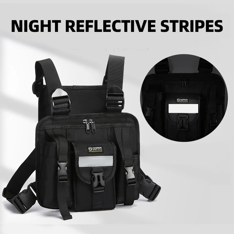 Chest rig táctico multibolsillo para chaleco – Deportivo outdoor - imagen 5