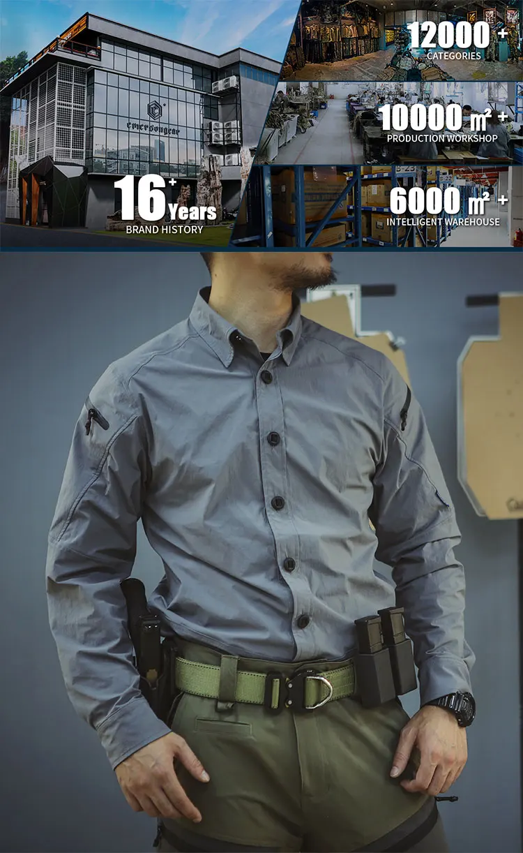 Camiseta táctica Triple Tech ZIP en uso