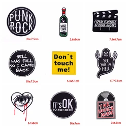 Parche termoadhesivo punk rock llama – Personalizable coser o planchar