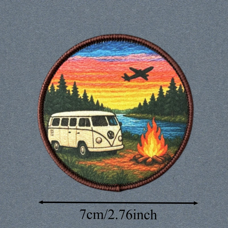 Parche con velcro Camping Sunset para ropa, mochilas y brazaletes - imagen 2
