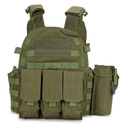 Chaleco táctico MOLLE camuflaje Airsoft, caza y combate aire libre