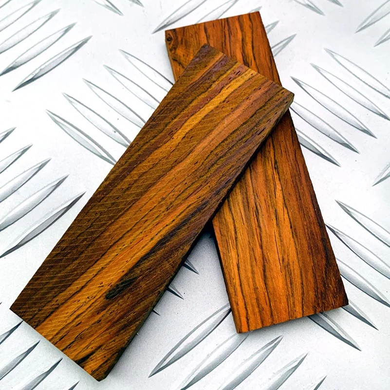 Placa madera cocobolo natural para mangos de cuchillos – DIY - imagen 3