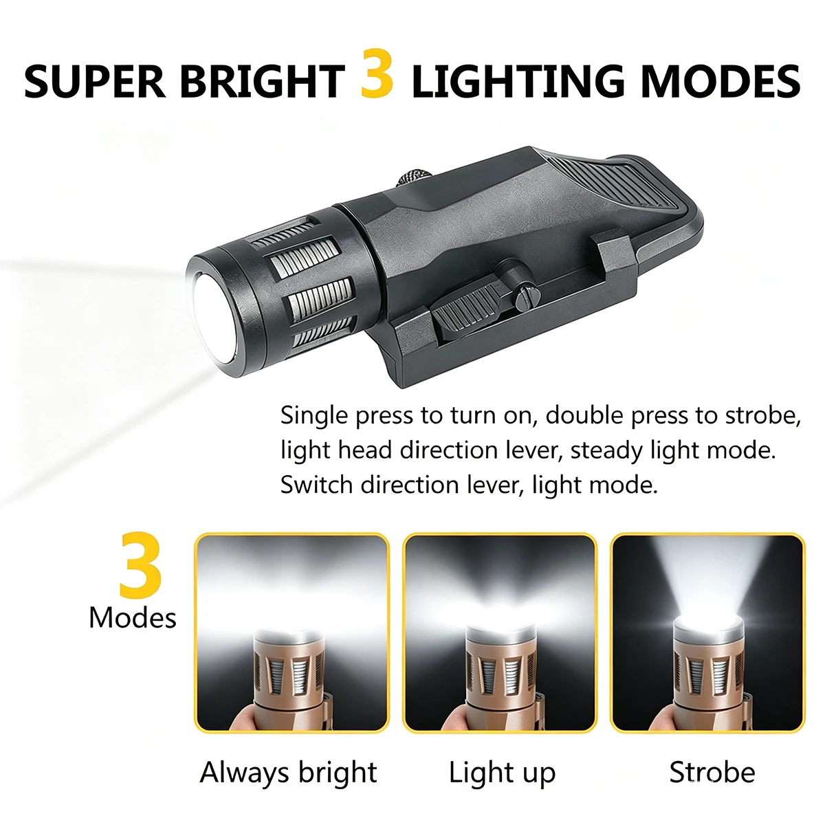 INFORCE WML-G2 Linterna táctica para casco LED estroboscópica - imagen 2