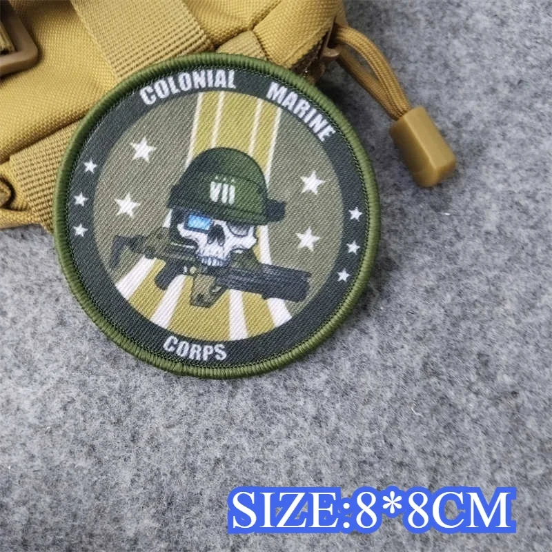 Tankman Reaper Parche Moral Táctico Esqueleto Velcro Mochila Sombrero - imagen 3