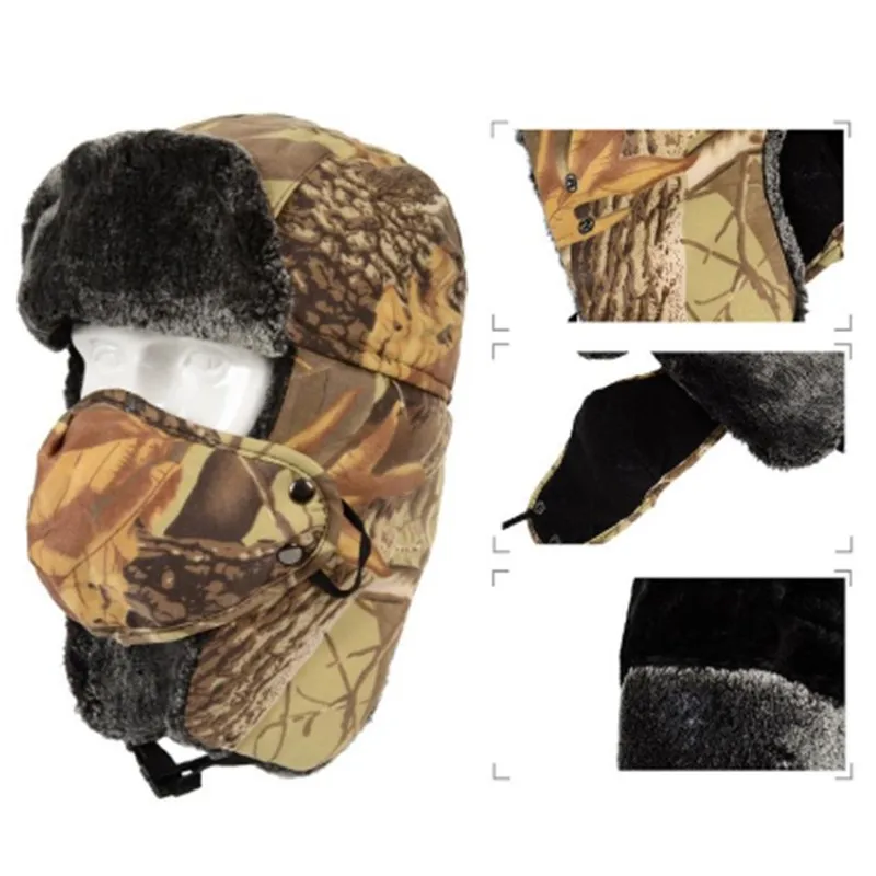 Gorro camuflaje biónico táctico con protección auditiva y viento