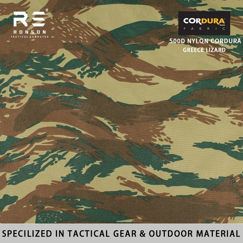 Tela Cordura 500D camuflaje Grecia Lizard impermeable PU táctica