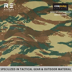 Tela Cordura 500D camuflaje Grecia Lizard impermeable PU táctica