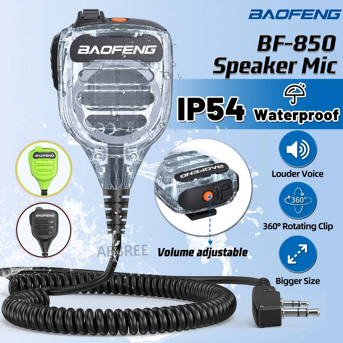 Baofeng BF-850 walkie talkie táctico IP54 impermeable altavoz - imagen 5