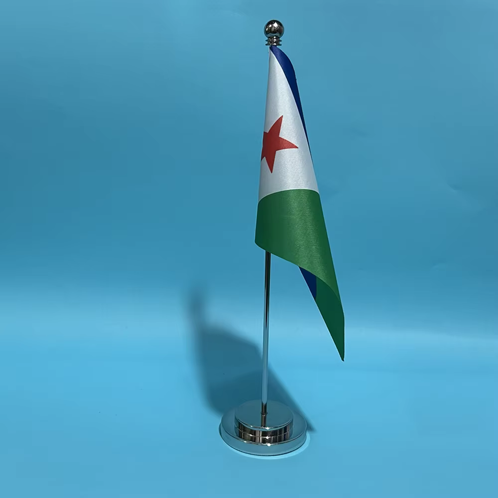 Bandera en mesa