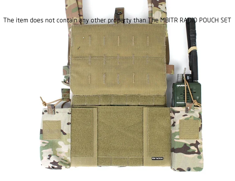 Detalle del sistema de fijación Molle y correas ajustables