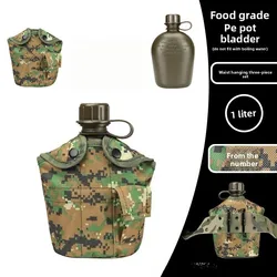 Botella táctica militar camuflaje para senderismo y acampada
