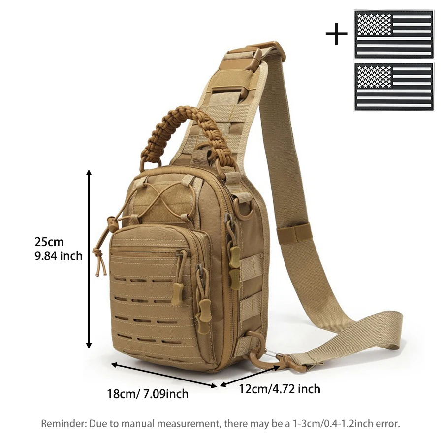 Bolso bandolera de pecho con múltiples bolsillos para uso diario - imagen 3