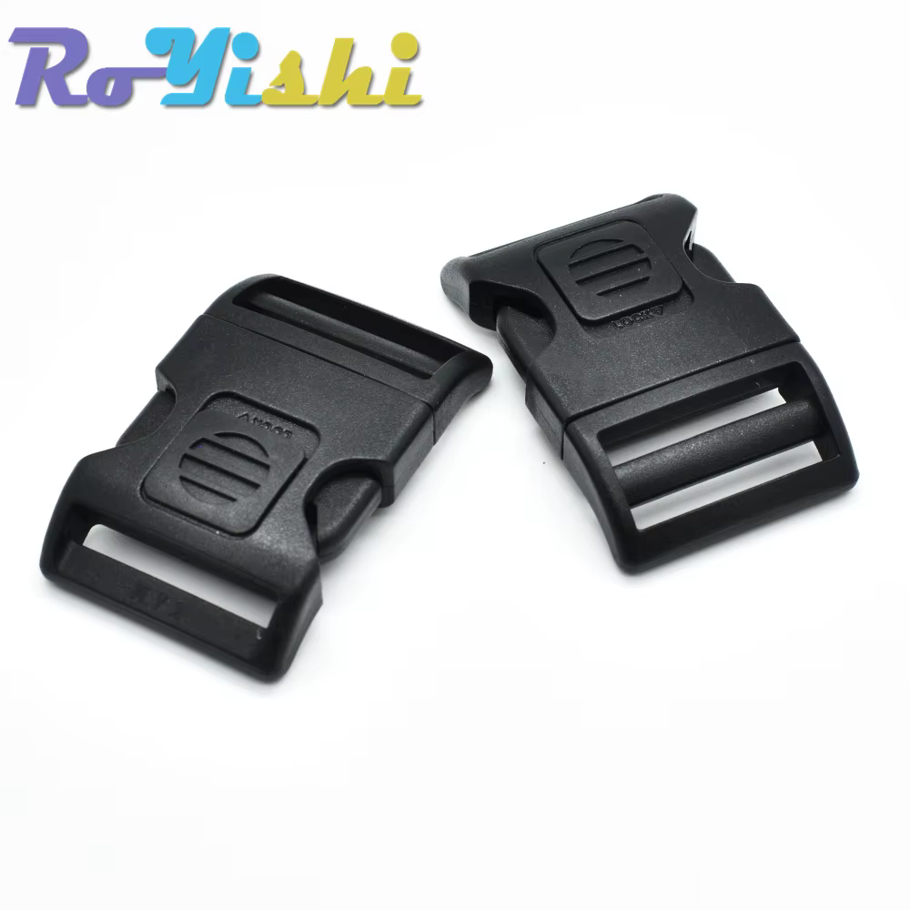 Hebilla autoblocante arqueada plástica para correas de mochila camping - imagen 2
