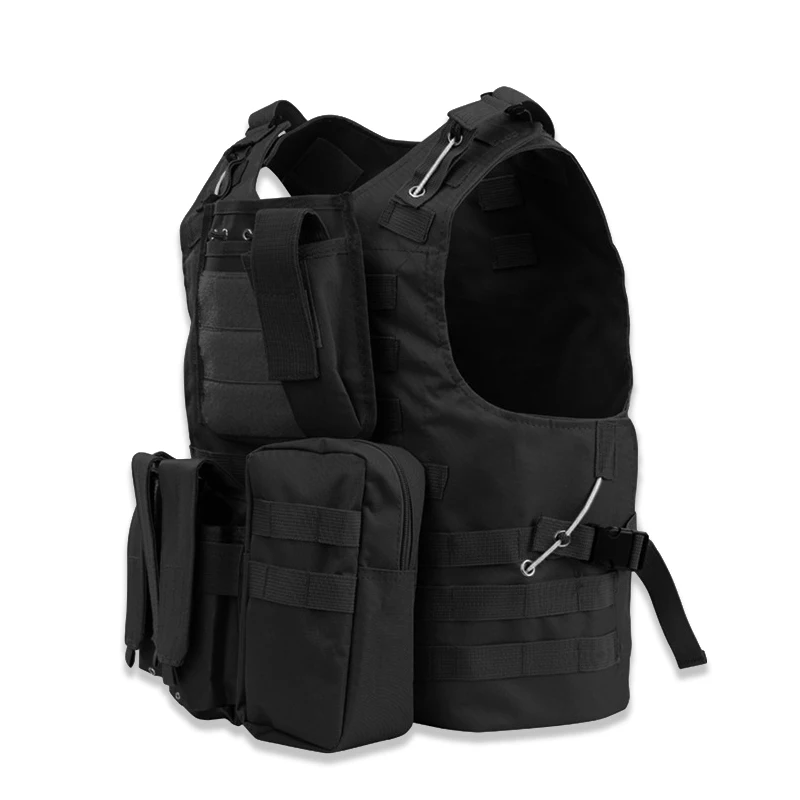 Chaleco portaplacas táctico MOLLE ripstop para airsoft y paintball