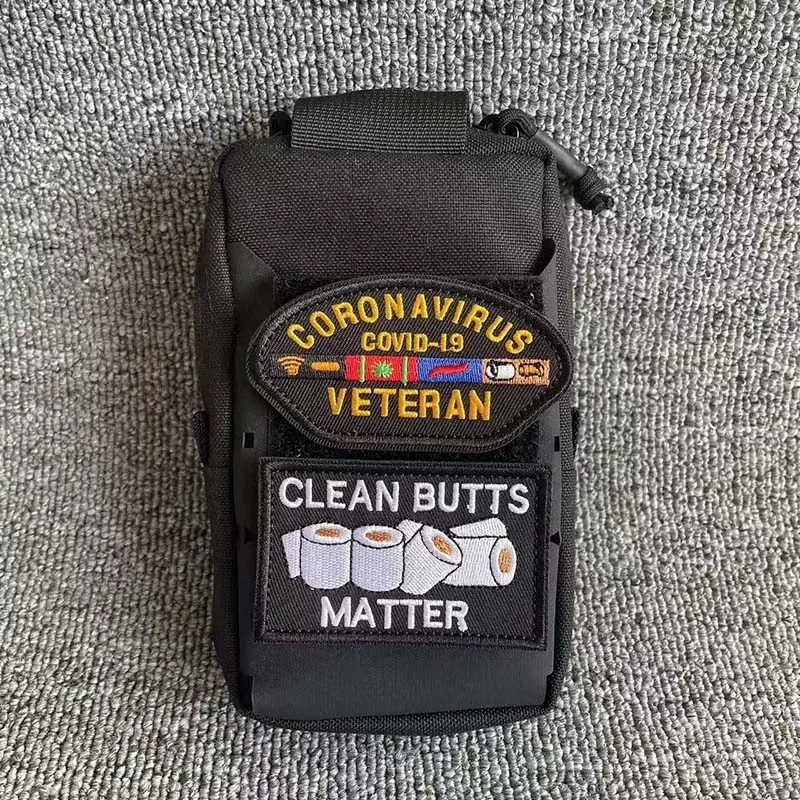 Parche táctico bordado con velcro – Slogan divertido para mochila y gorra - imagen 4
