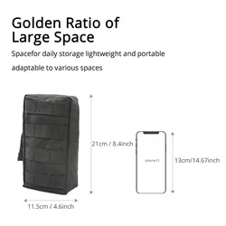 Bolsa de cintura táctica MOLLE 1000D Oxford – negro
