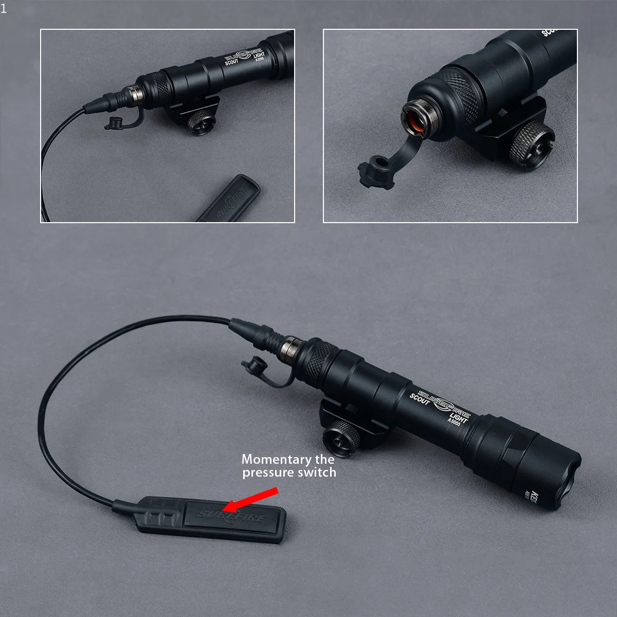 SureFire Soporte táctico de linterna aluminio offset Keymod/MLOK - imagen 3