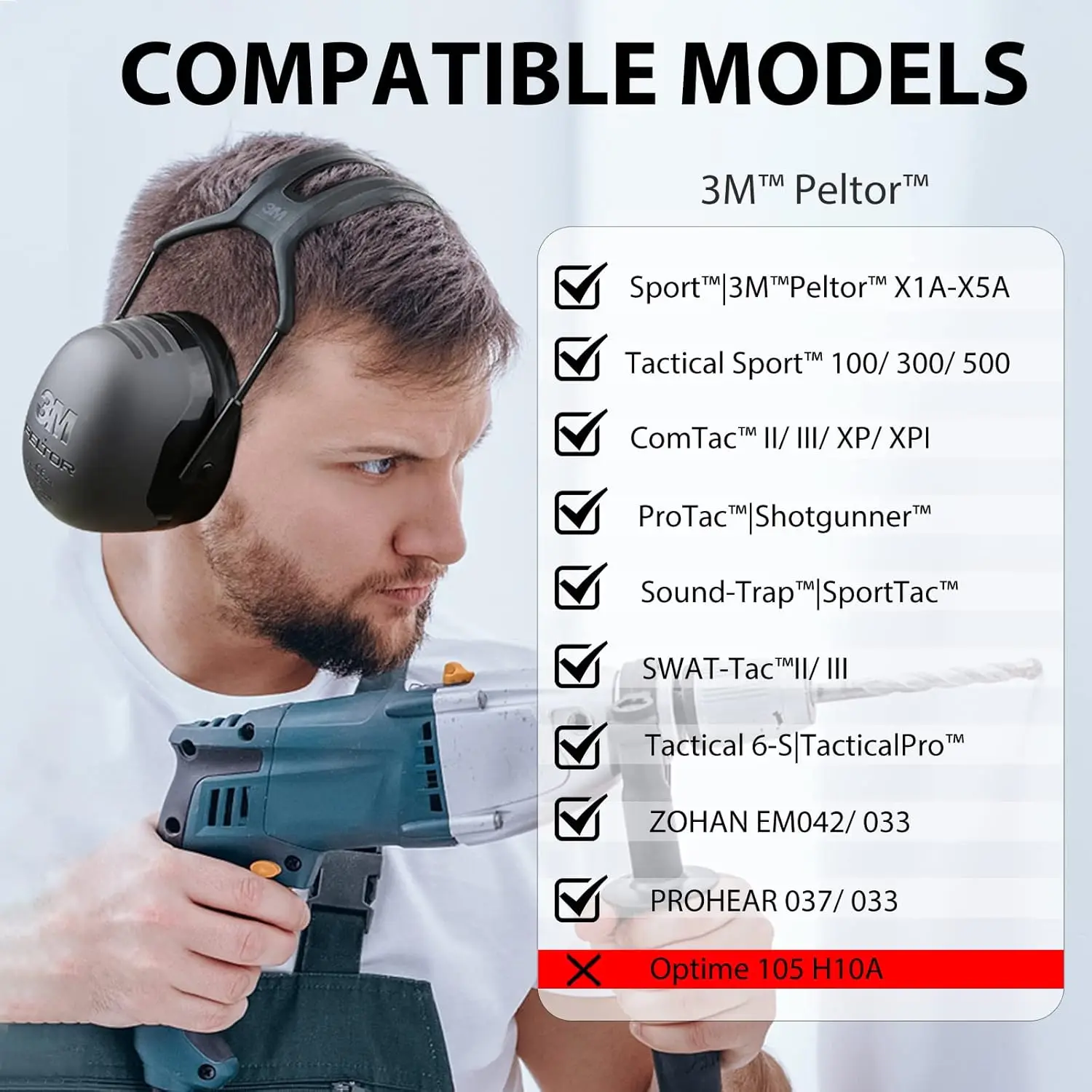 Almohadillas de gel repuesto 3M Peltor Tactical para protección - imagen 4
