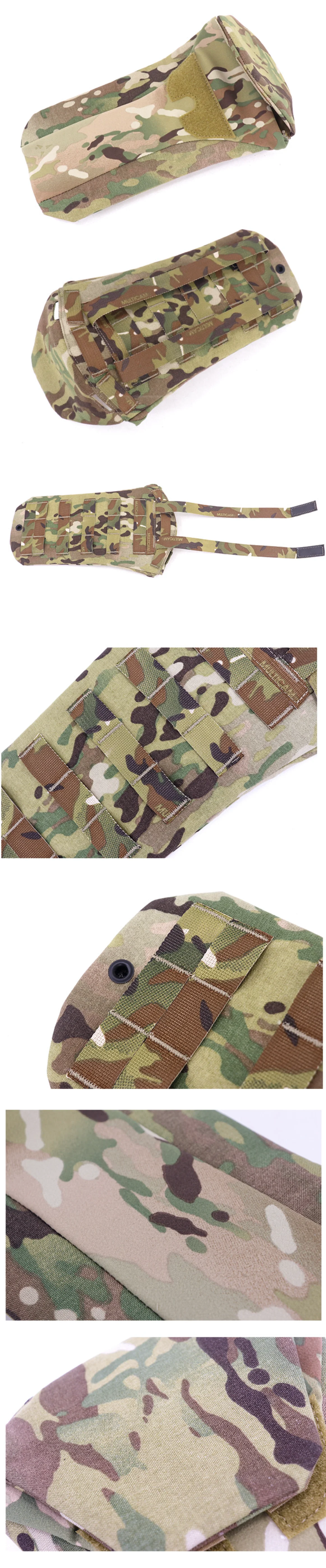 Correas MOLLE y tejido elástico multicam de la bolsa táctica