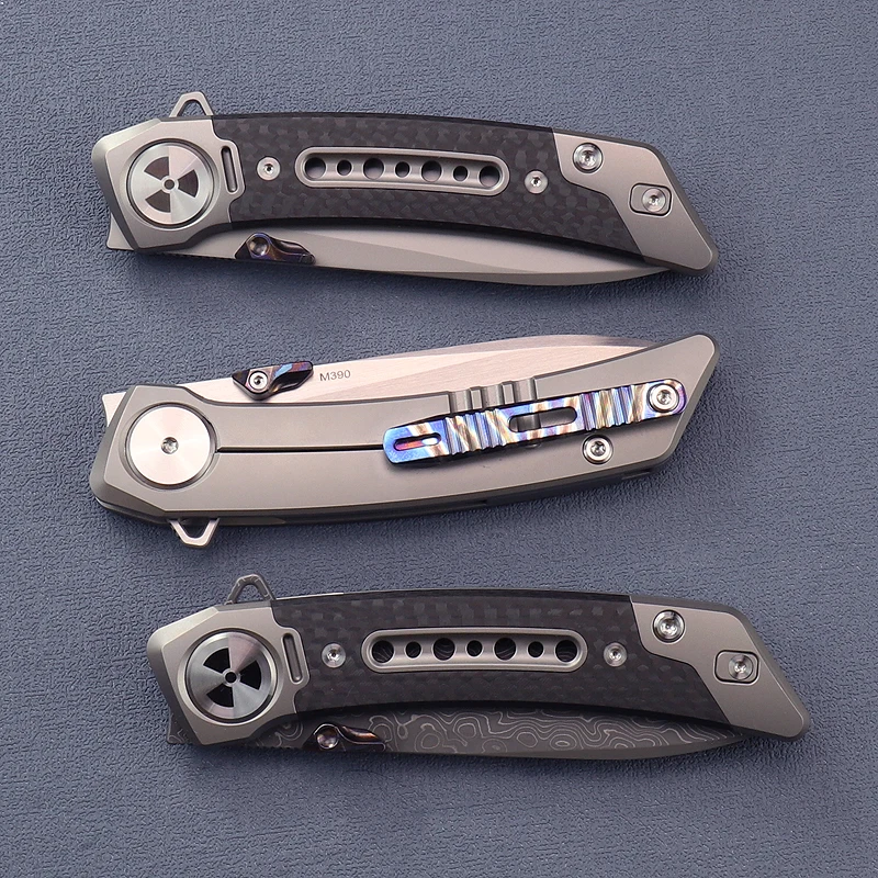 Dama cuchillo plegable táctico M390 con flipper - imagen 5