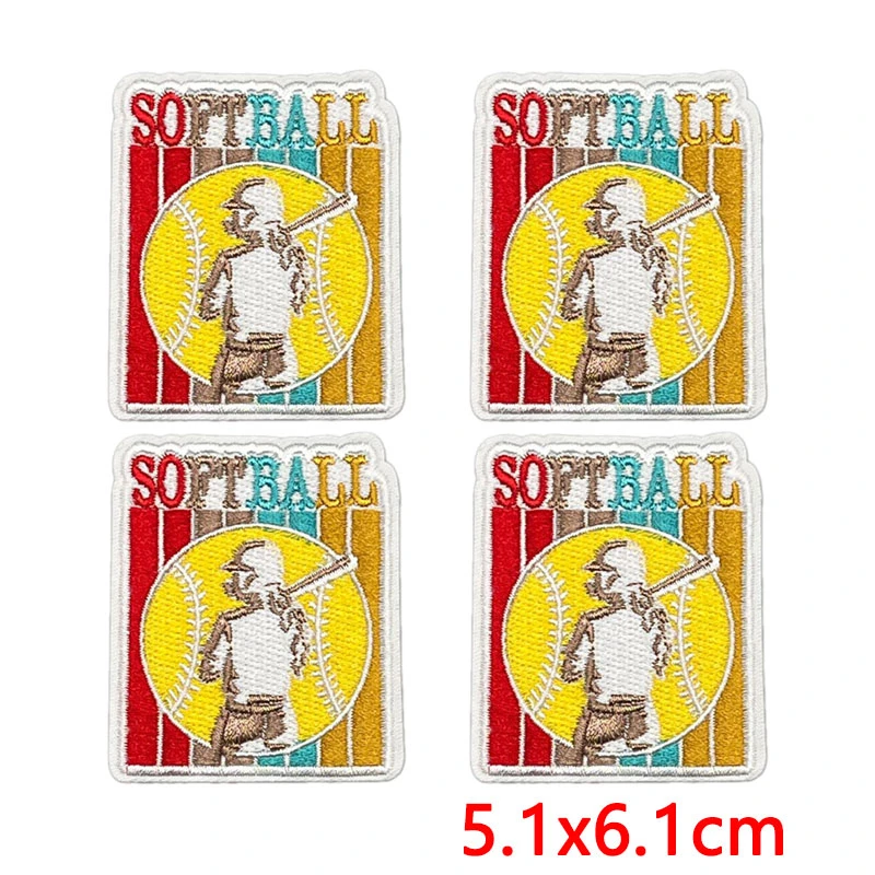 Parches termoadhesivos bordados sóftbol, lazo y unicornio para ropa - imagen 4