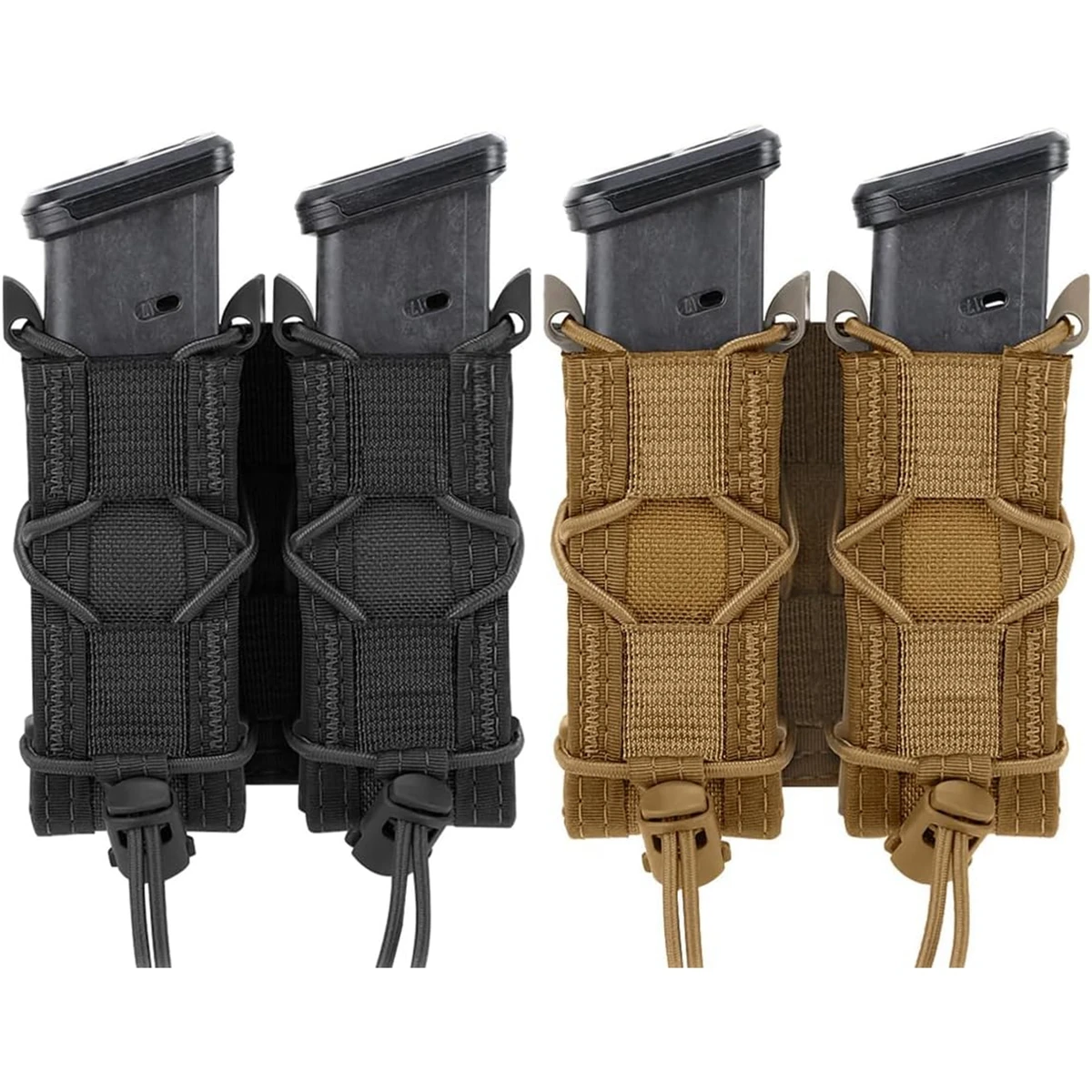 Bolsa táctica MOLLE doble para cargadores 9mm magnética universal - imagen 5