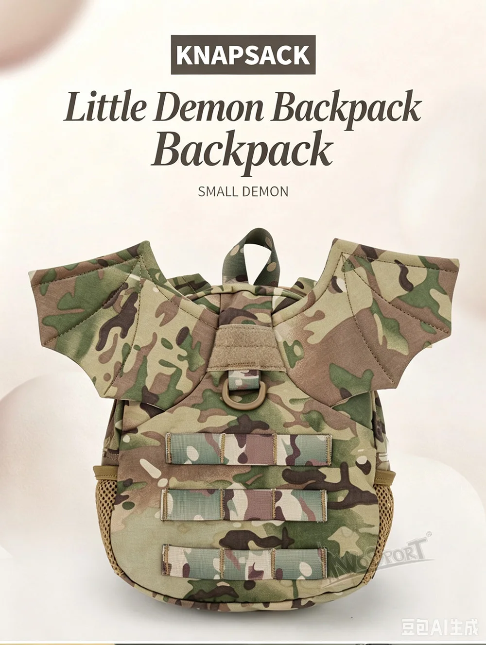 Mochila Táctica Mini Diseño Diablo – Moderna para Chicas - imagen 2