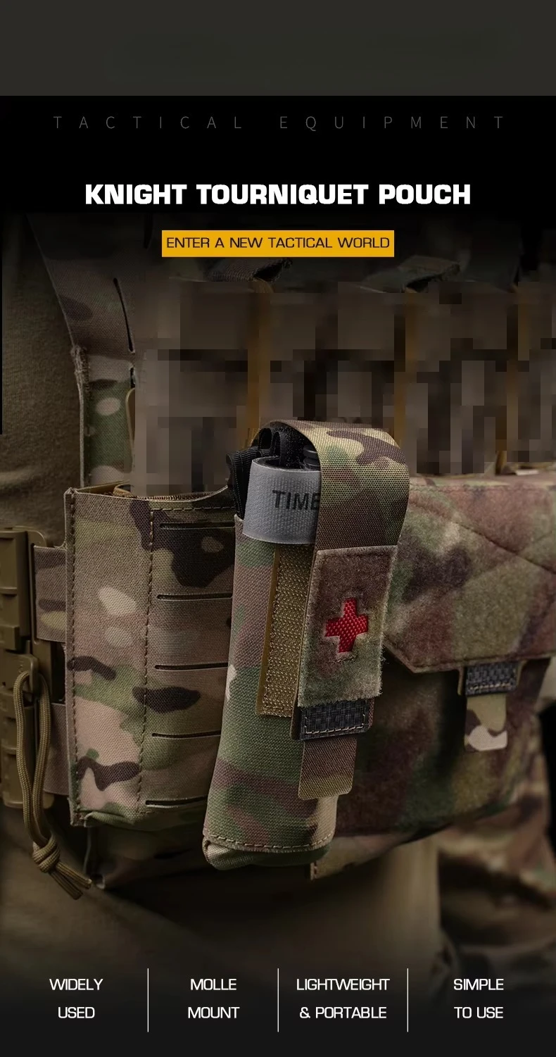 Soporte de torniquete Knight montado en chaleco MOLLE