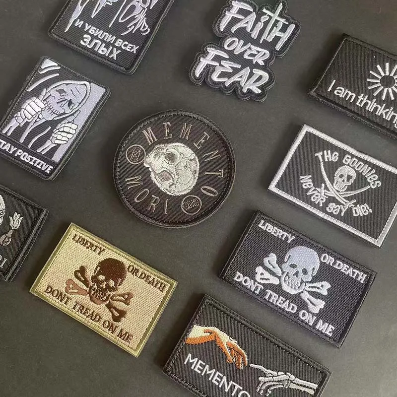 Parche táctico bordado calavera para mochila y ropa – insignia - imagen 2