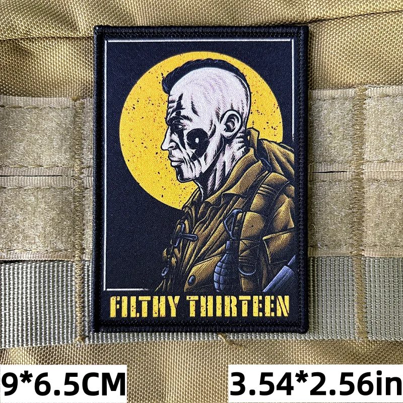Parche táctico Filthy Thirteen velcro para brazalete militar escuadrón - imagen 3