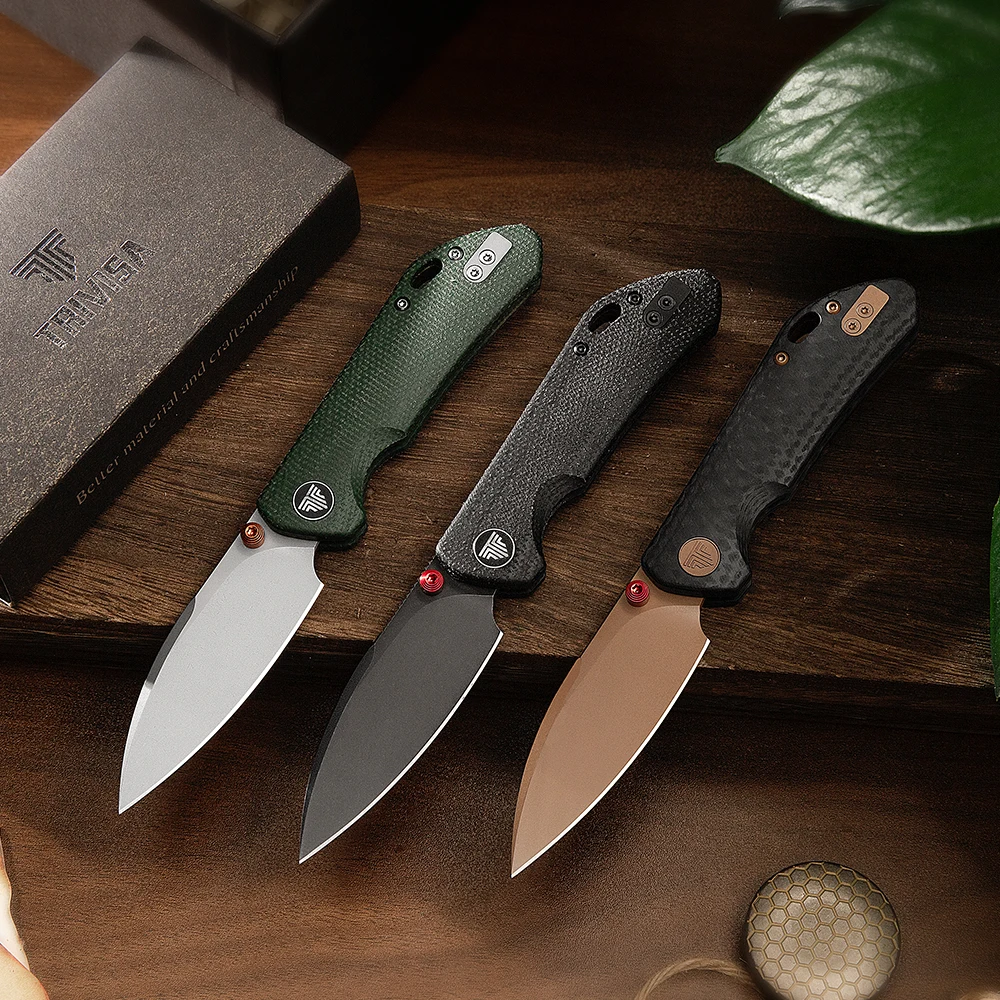 Cuchillo plegable TRIVISA Otter-CG con mango G10 para supervivencia - imagen 4