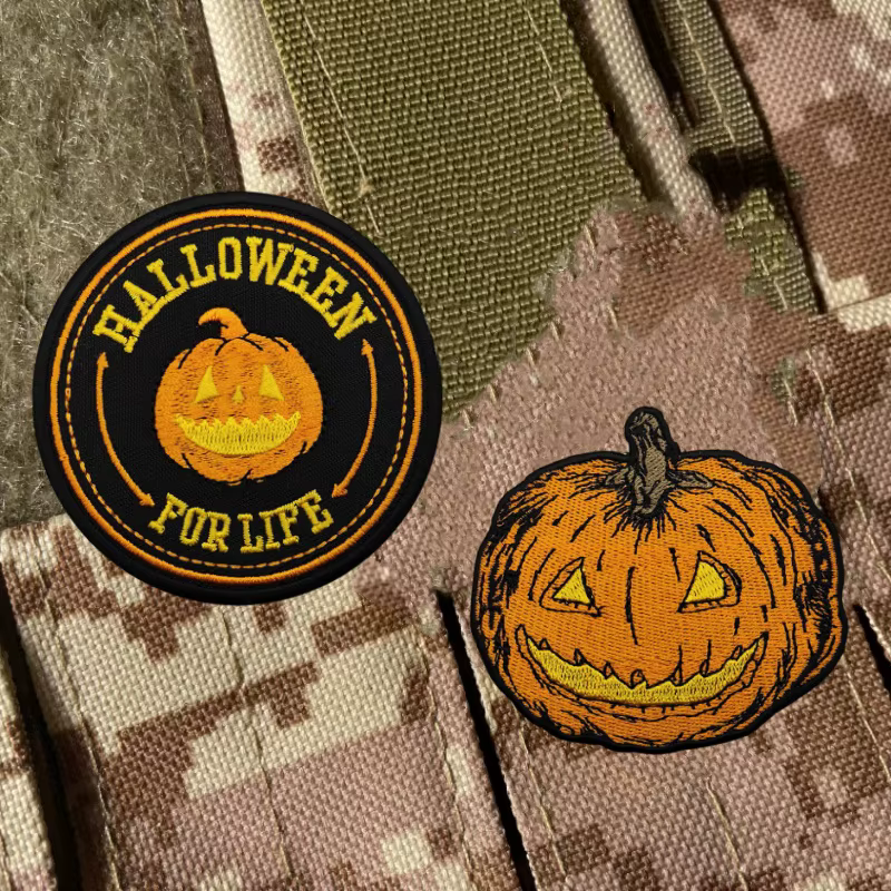 Parche táctico bordado calavera – Autoadhesivo MOLLE para mochila - imagen 4