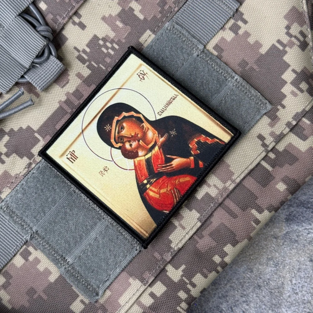 Parche táctico ortodoxo Virgen María con velcro gancho y bucle - imagen 5